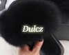 ❤Fur Slides Black