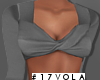 MeraTwistCrop-Gray