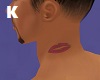 K. Neck Kiss Tattoo