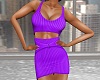 Ribbed Purple Dress