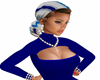 Blue and White Scarf