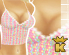 {K} Rainbow Dressy Top