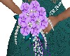 purple and teal bouquet
