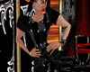 black checkers gown