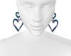 Blue Pink Heart Earrings
