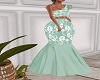 Flower Gown Misty Green