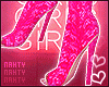ɳ Pink Sexy Lace Boots
