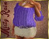 Purple & Linen BeltDress