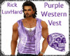 Purple Western Vest /Top