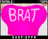 颜 Brat crop top pink