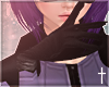 † black gloves