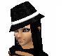 Black hair hat