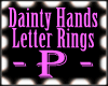 Pink Letter "P" Ring
