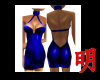 (T)Blue PVC Halter Dress
