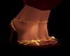 Elegant Gold Red Shoes