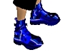 Blue Raver Skull Boots