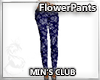 MINs Flower Pants blue