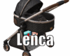Brown baby stroller