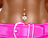 Flower belly piercing