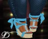 Blue Wedge sandals