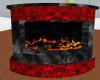 Blk/red fireplace