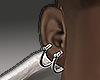 Silver hoops earrings R