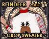 !T Reindeer Crop Sweater