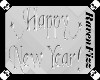 Silver New Years Sign