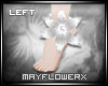 Silver Lily Anklet L