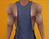 Blue Gray Muscle Tank Top (M)