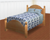 Blue Suede Poster Bed