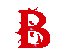 Letter B Red Sticker