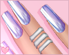 Cute Purple Nails Rings