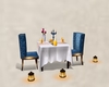 blue romantic table for2
