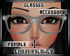 .L. Grey Geeky Glasses