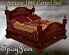 Antique 1880 Bed Red