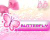 pink butterfly tag