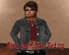 Black Jean Jacket Red to