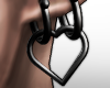 black heart earrings .m