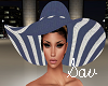 Beach Hat-Blue Stripe