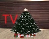 TV> Silver Christmas Tre