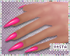 V Nails:Neon Pink
