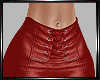 E* Red Leather Skirt RL