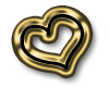 Gold Heart Transparent
