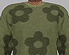 Olive Flower Sweater