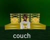 golden corset couch