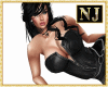 NJ] Leather black corset