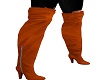 Orange Suede Thigh Boots