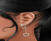 Gold Hrt & Pearl Earings