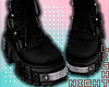 !N Buckle Boots Black